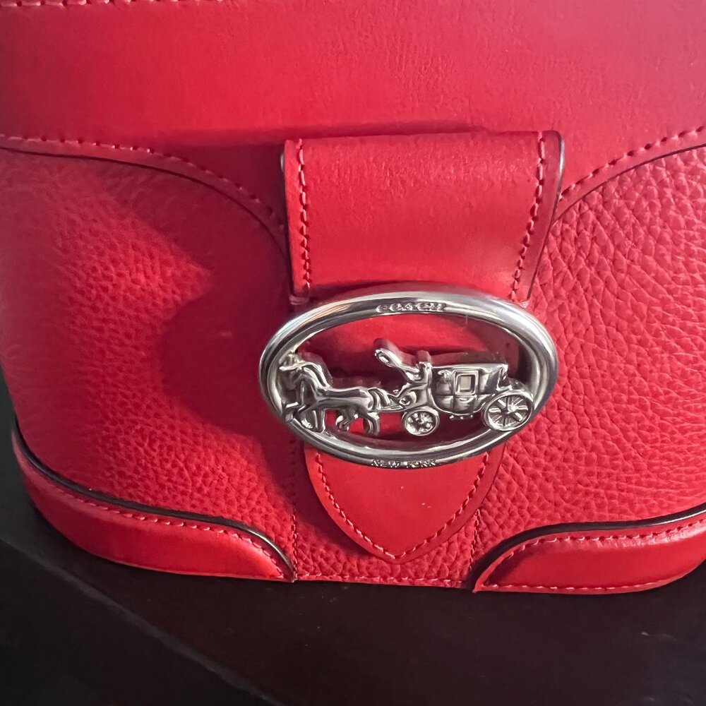 COACH Georgie Gem Satchel Crossbody Vanity Bag (Red)